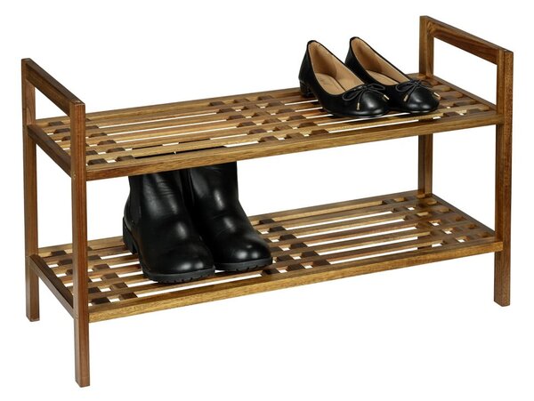 Стелаж за обувки от масивна акация в естествен цвят 69x40,5x27 cm Fondi – Wenko