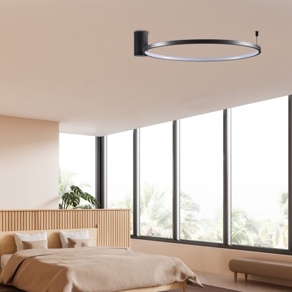 LED Плафониера NOEMI LED/20W/230V 4000K Ø 50 см черен