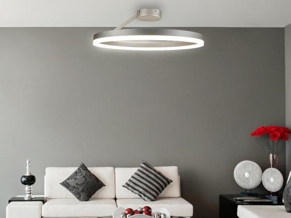 LED Димируем полилей за повърхностен монтаж LED/40W/230V 3000-6500K хром + дистанционно управление