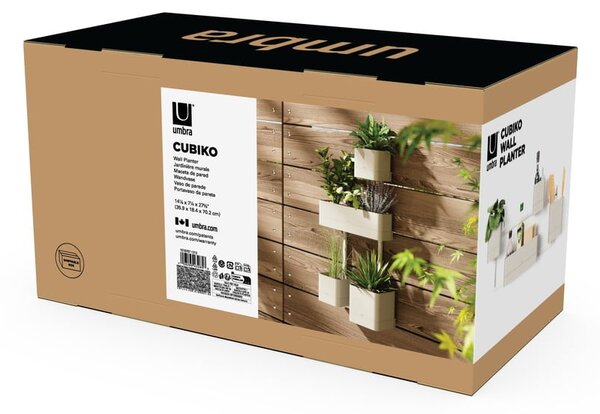 Пластмасови стенни/висящи кашпи в комплект от4 бр. за билки Cubiko – Umbra