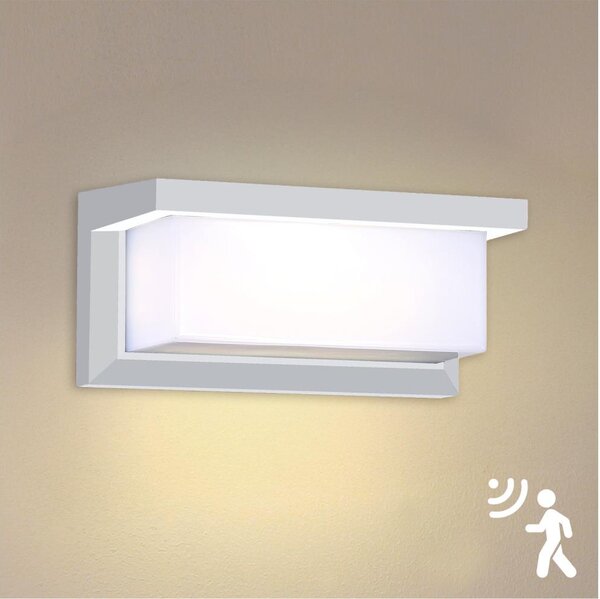 Brilagi-LED Екстериорен аплик със сензор BRICKY LED/12W/230V бял IP54