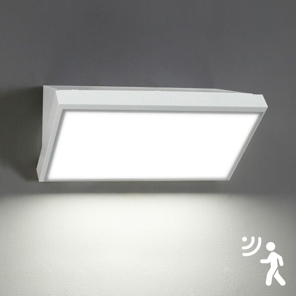 Brilagi-LED Външен стенен осветител с вграден сензор TRIANGLE LED/20W/230V бял IP65