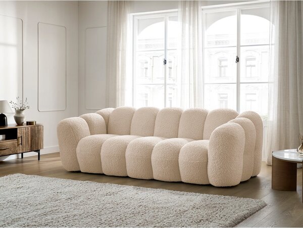 Светлокафяв диван от прежда с примки от букле 232 cm Hippolyte – Bobochic Paris
