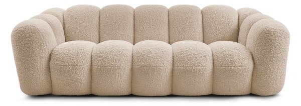 Светлокафяв диван от прежда с примки от букле 232 cm Hippolyte – Bobochic Paris