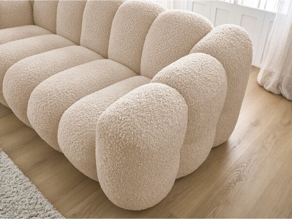 Светлокафяв диван от прежда с примки от букле 232 cm Hippolyte – Bobochic Paris