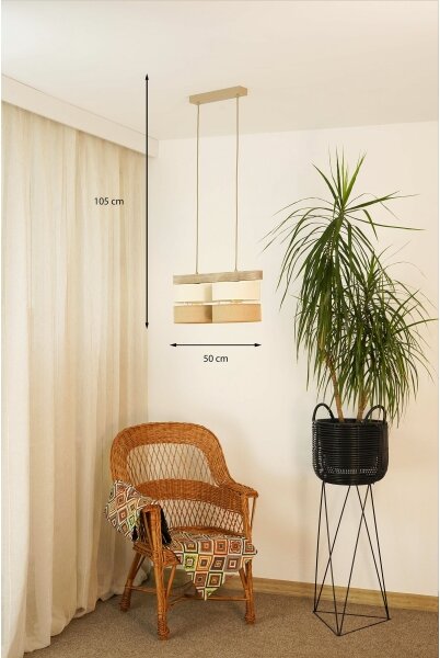 Brilagi - Пендел FOREST 2xE27/15W/230V бор/бежов/кремав
