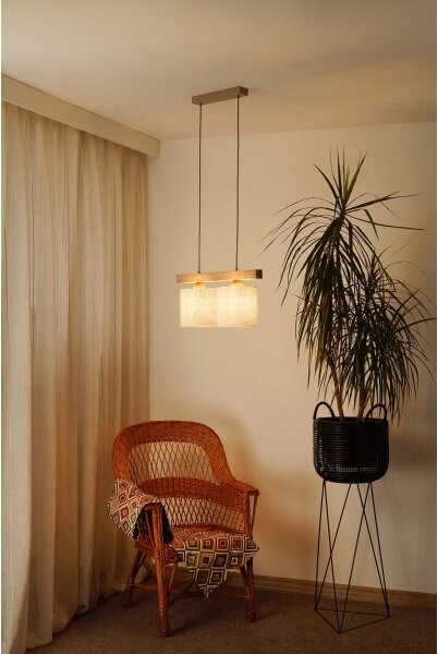Brilagi - Пендел FOREST 2xE27/15W/230V бор/кафяв/кремав