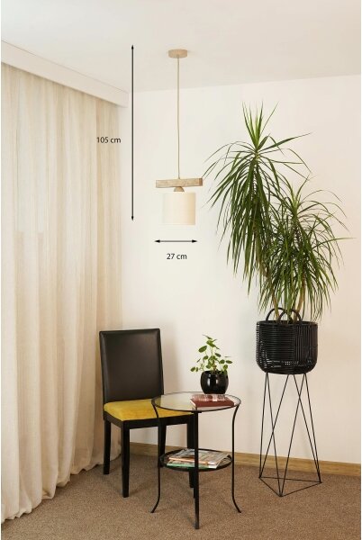 Brilagi - Пендел FOREST 1xE27/15W/230V бор/кафяв/кремав