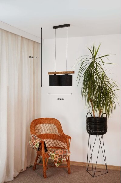 Brilagi - Пендел FOREST 2xE27/15W/230V бор/черен