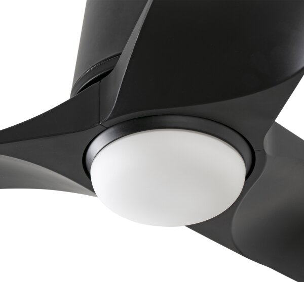 FARO 33827-1TW - LED таванен вентилатор с димер HEY TUB, LED 10W/230V, черен, Ø 90 см + дистанционно управление