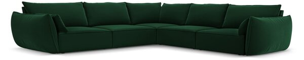 Тъмнозелен кадифен ъглов диван Vanda – Mazzini Sofas