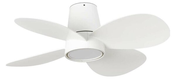 FARO 34315 - LED Димируем таванен вентилатор KLOVER S LED/20W/230V бял Ø 80 см + д.у
