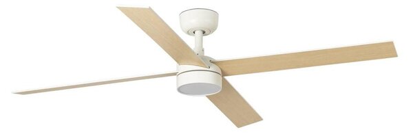 FARO 34355-1TW - LED Димируем таванен вентилатор RUDDER L 20W/230V бял/бежов Ø 132 см + д.у