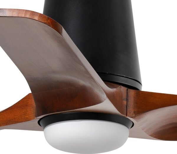 FARO 33837-1TW-LED димируем вентилатор HEYWOOD TUB S 10W/230V бор/черен Ø 90 см + с дистанционно управление