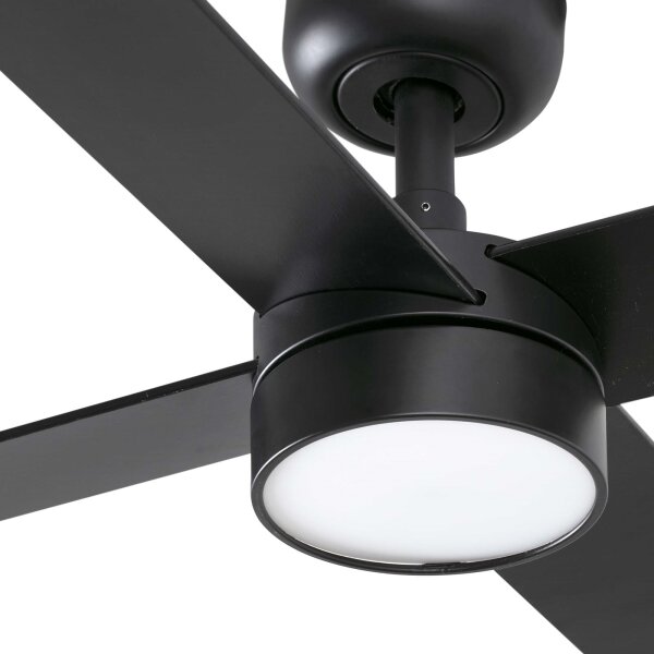 FARO 34356WT-1TW-LED Димируем вентилатор RUDDER L 18W/230V кафяв/черен Ø 132 см WT + д.у