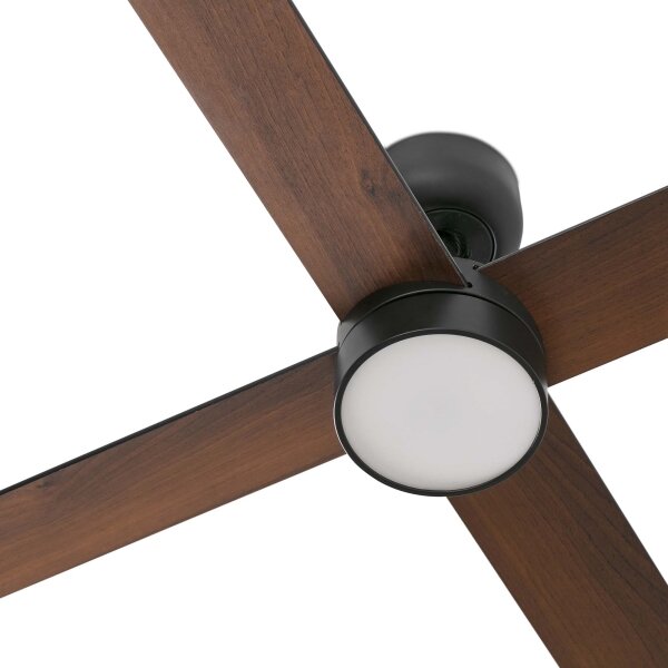 FARO 34356WT-1TW-LED Димируем вентилатор RUDDER L 18W/230V кафяв/черен Ø 132 см WT + д.у