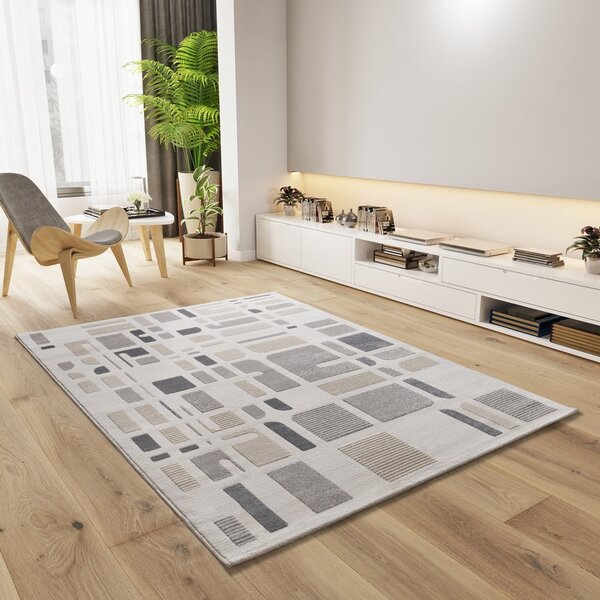 Килим в светлосиво и слонова кост 80x150 cm Flora – Universal