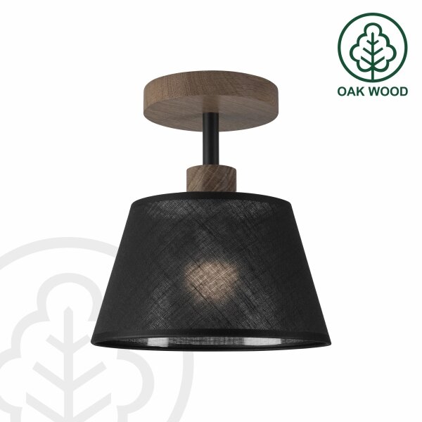 Brilagi - LED плафониера ANTHONY 1xE14/60W/230V дъб/черна