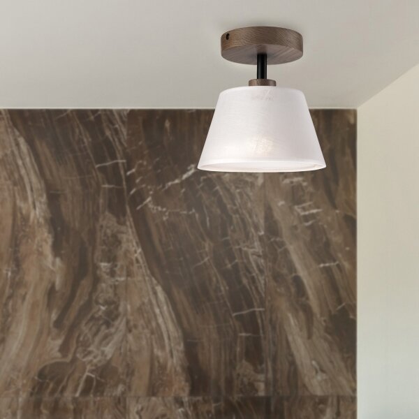 Brilagi - LED плафониера ANTHONY 1xE14/60W/230V дъб/орех/бяла