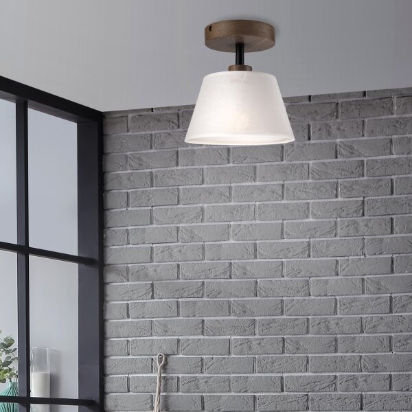 Brilagi - LED плафониера ANTHONY 1xE14/60W/230V дъб/орех/бяла