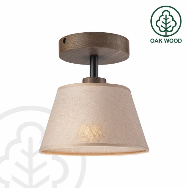 Brilagi - LED плафониера ANTHONY 1xE14/60W/230V дъб/орех/беж