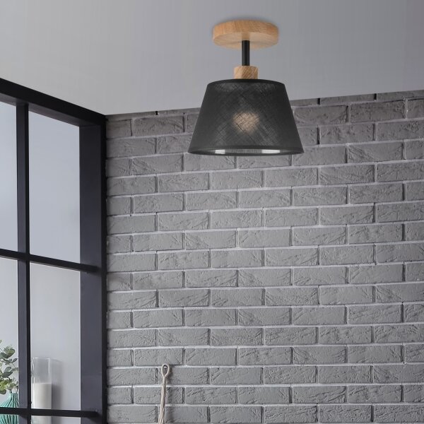 Brilagi - LED Полилей за повърхностен монтаж ANTHONY 1xE14/60W/230V дъб/черен