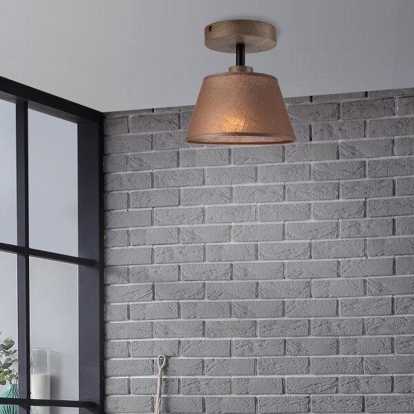 Brilagi - LED плафониера ANTHONY 1xE14/60W/230V дъб орех/кафяво