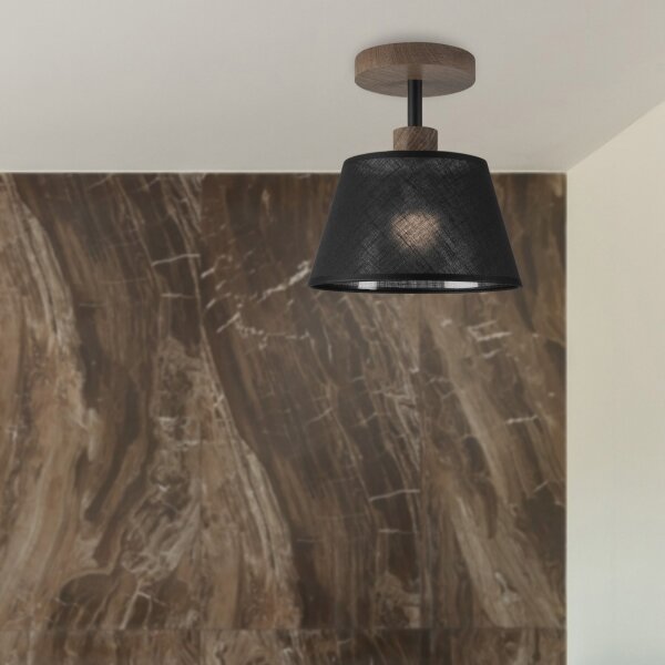 Brilagi - LED плафониера ANTHONY 1xE14/60W/230V дъб/черна