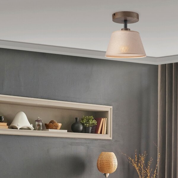 Brilagi - LED плафониера ANTHONY 1xE14/60W/230V дъб/орех/беж
