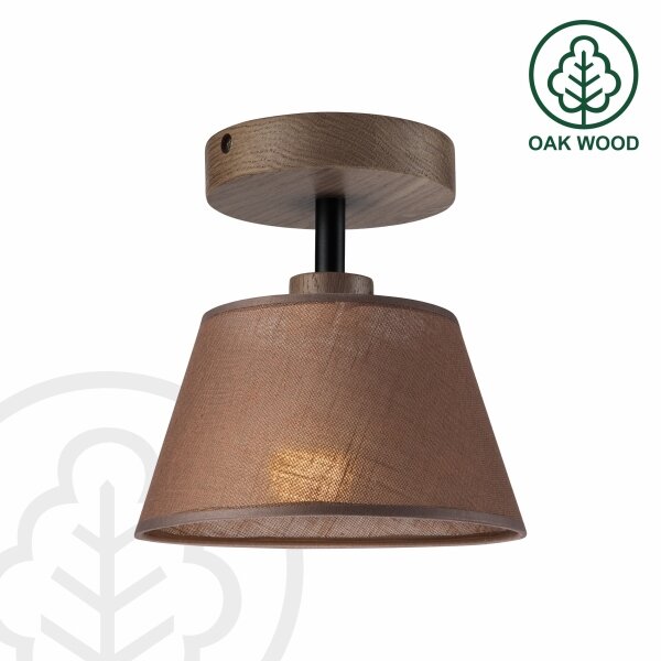 Brilagi - LED плафониера ANTHONY 1xE14/60W/230V дъб орех/кафяво