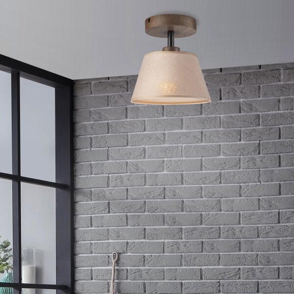Brilagi - LED плафониера ANTHONY 1xE14/60W/230V дъб/орех/беж