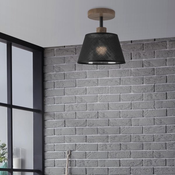Brilagi - LED плафониера ANTHONY 1xE14/60W/230V дъб/черна