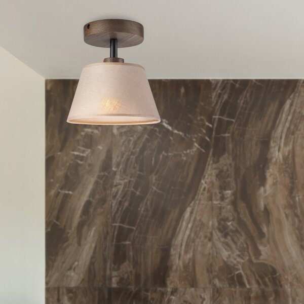 Brilagi - LED плафониера ANTHONY 1xE14/60W/230V дъб/орех/беж