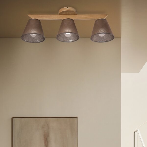 Brilagi - LED Полилей за повърхностен монтаж ANTHONY 3xE14/40W/230V дъб/кафяв
