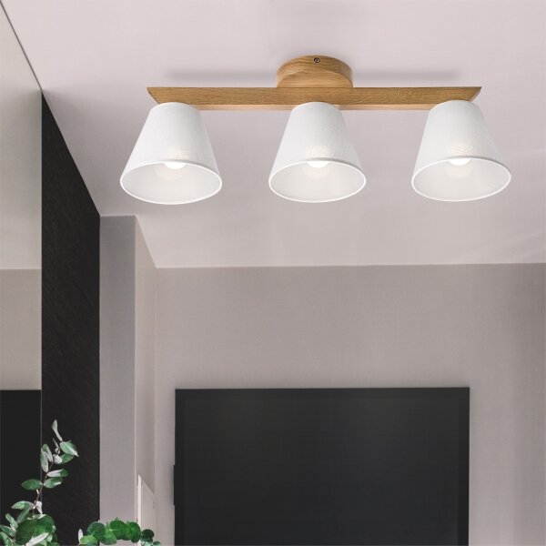 Brilagi - LED Полилей за повърхностен монтаж ANTHONY 3xE14/40W/230V дъб/бял
