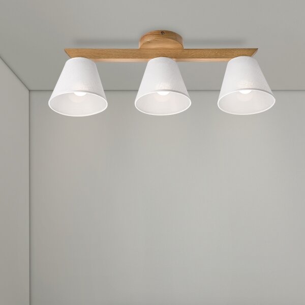 Brilagi - LED Полилей за повърхностен монтаж ANTHONY 3xE14/40W/230V дъб/бял