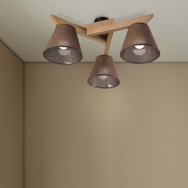 Brilagi - LED Полилей за повърхностен монтаж ANTHONY 3xE14/40W/230V дъб/кафяв