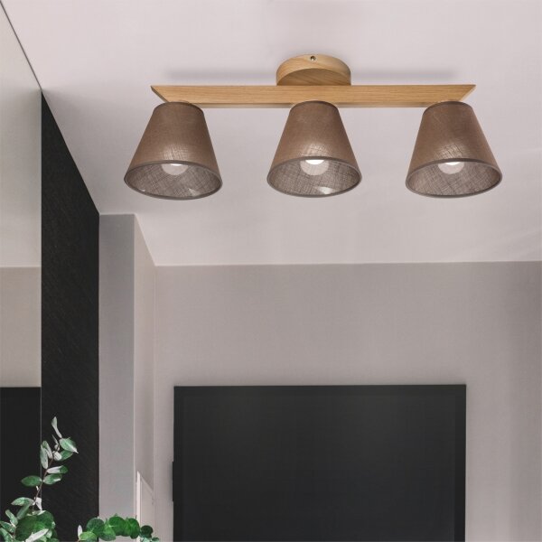Brilagi - LED Полилей за повърхностен монтаж ANTHONY 3xE14/40W/230V дъб/кафяв