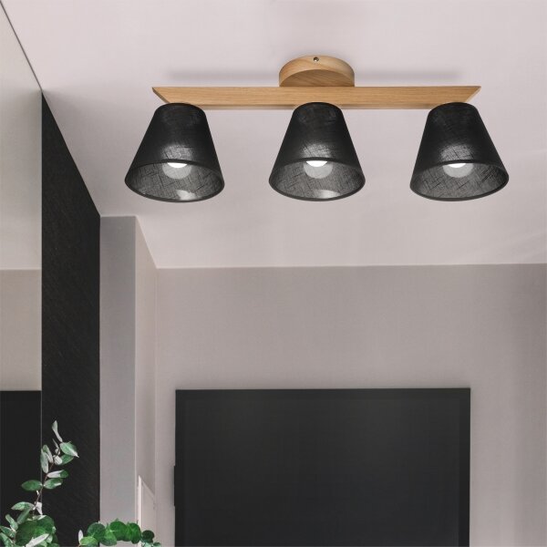 Brilagi - LED Полилей за повърхностен монтаж ANTHONY 3xE14/40W/230V дъб/черен