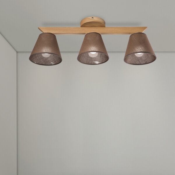 Brilagi - LED Полилей за повърхностен монтаж ANTHONY 3xE14/40W/230V дъб/кафяв