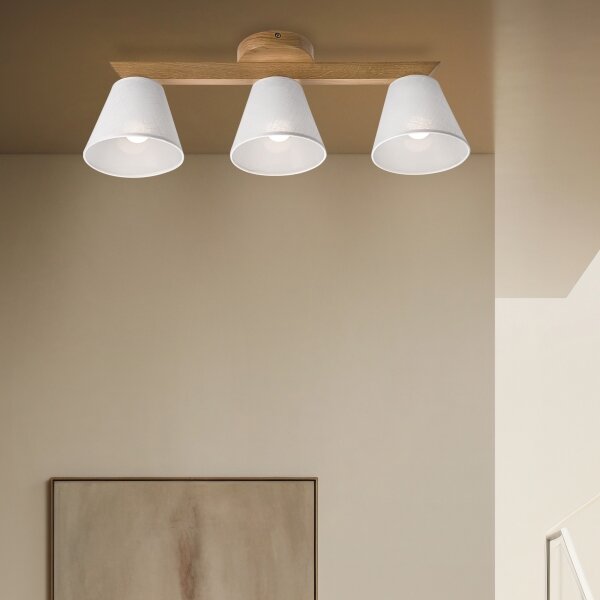 Brilagi - LED Полилей за повърхностен монтаж ANTHONY 3xE14/40W/230V дъб/бял