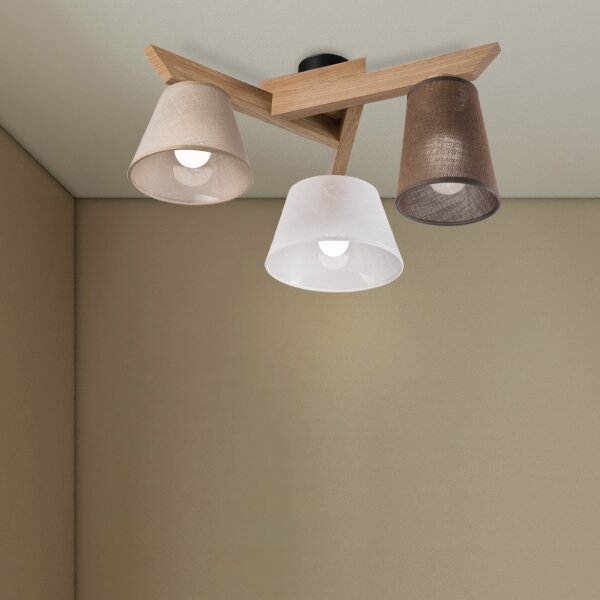 Brilagi - LED Полилей за повърхностен монтаж ANTHONY 3xE14/40W/230V дъб