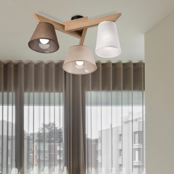 Brilagi - LED Полилей за повърхностен монтаж ANTHONY 3xE14/40W/230V дъб