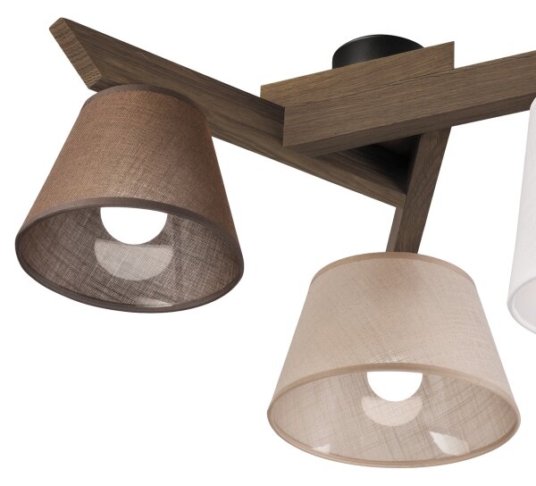 Brilagi - LED плафониера ANTHONY 3xE14/40W/230V дъб орех