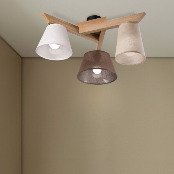 Brilagi - LED Полилей за повърхностен монтаж ANTHONY 3xE14/40W/230V дъб