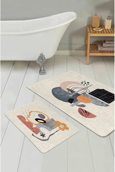 Бежови кадифени постелки за баня в комплект от 2 бр. 60x100 cm – Mila Home