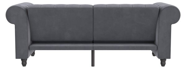 Тъмносив кадифен разтегателен диван 236 cm Felix – Støraa