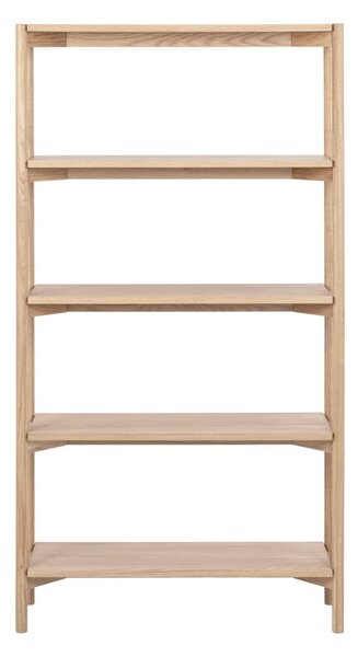Библиотека от декор от дъб в естествен цвят 86x160x30 cm Braidwood – Actona