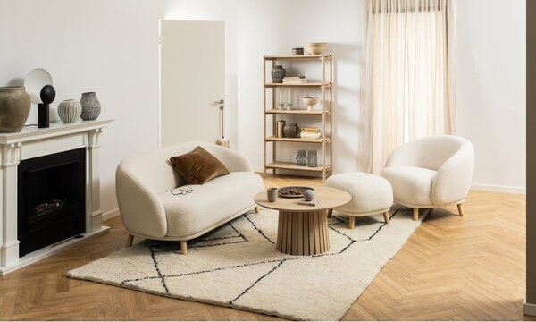 Библиотека от декор от дъб в естествен цвят 86x160x30 cm Braidwood – Actona