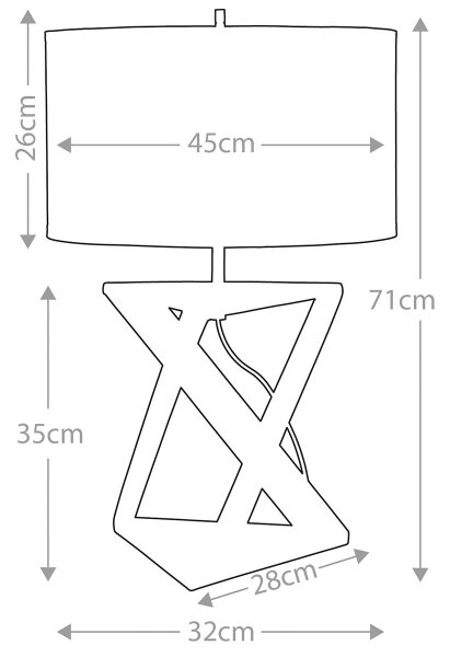 Elstead AEGEUS-TL - Настолна лампа AEGEUS 1xE27/60W/230V